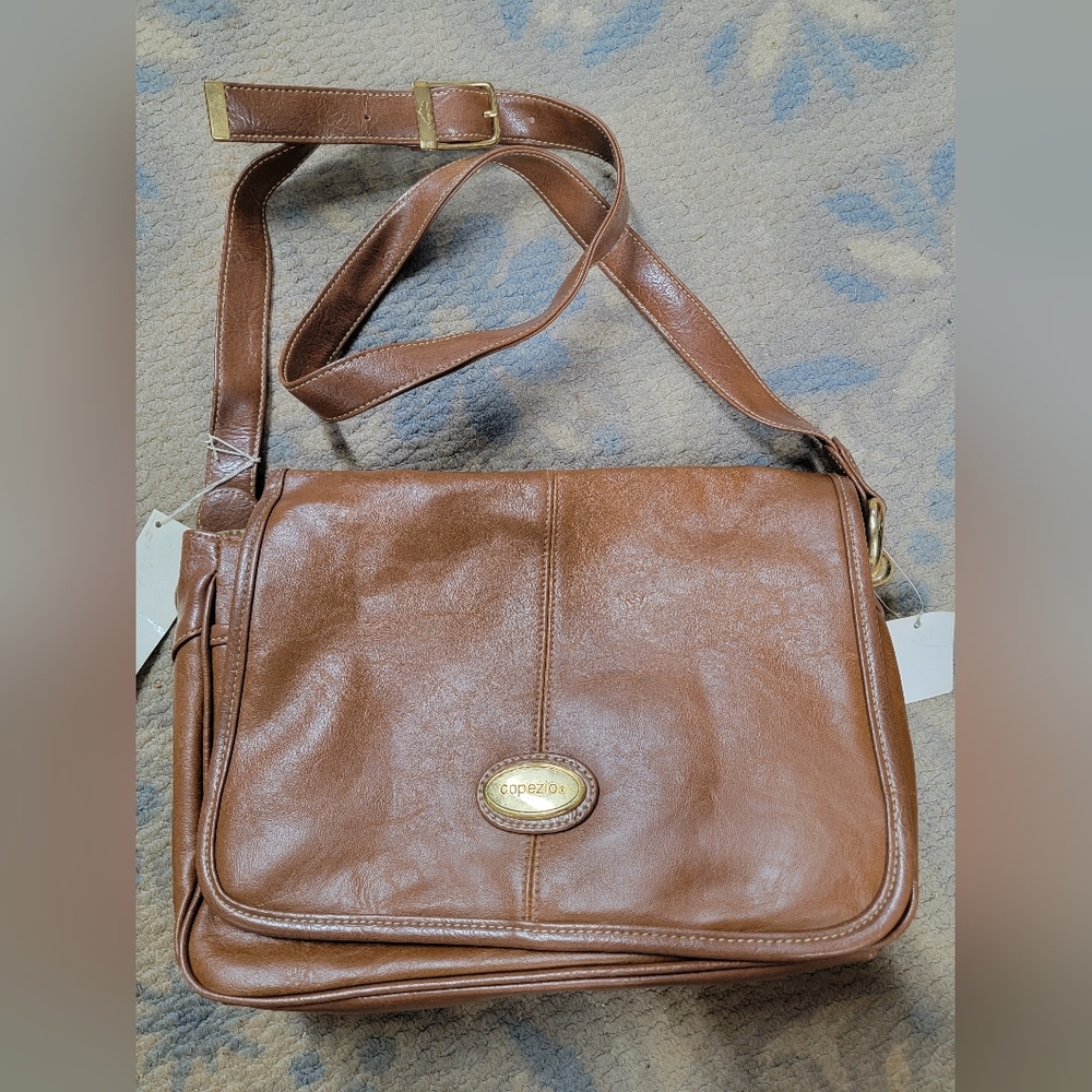 Capezio Brown Leather Messenger Bag
